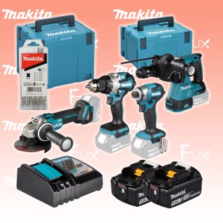 Makita DLX4196JX11 4 Maschinen 18V