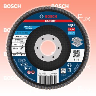 Bosch Expert Fächerschleifscheibe X782, ⌀ 115 mm, Korn 120